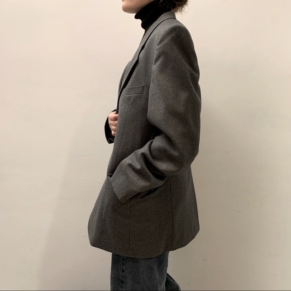 VINTAGE VIRGIN WOOL OVERSIZED BLAZER - Picture 3 of 8